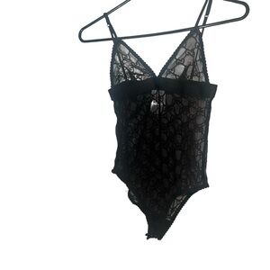 Sexy GG tulle  Black  Bodysuit